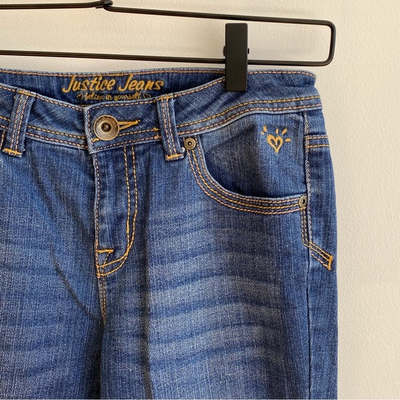Justice Girls Dark Wash Straight‎ Jeans - Picture 2 of 6